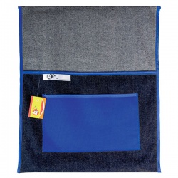 Treeline 33cm Clear Pencil Bag (Large) With Blue Zip